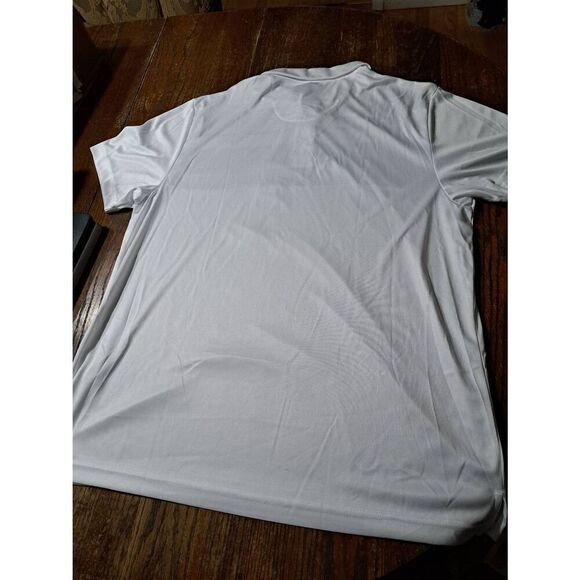 New XXL PGA Tour White Blue Grey Short Sleeve 3 Button Golf Polo Shirt NWT - Picture 5 of 6